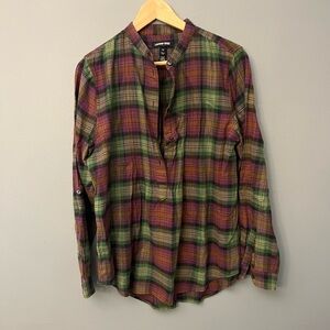 Lands’ End Popover Flannel Top